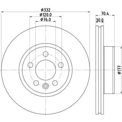 Económico Disco de freno HELLA 8DD 355 135-011